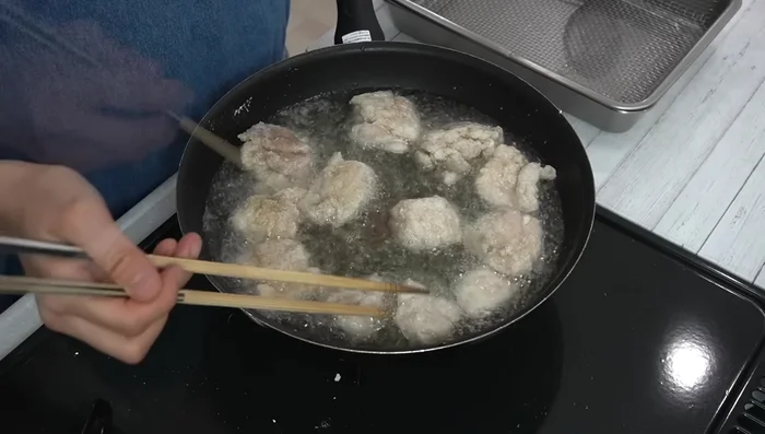 After a few minutes, flip again. Expose the batter to air for crispier texture.