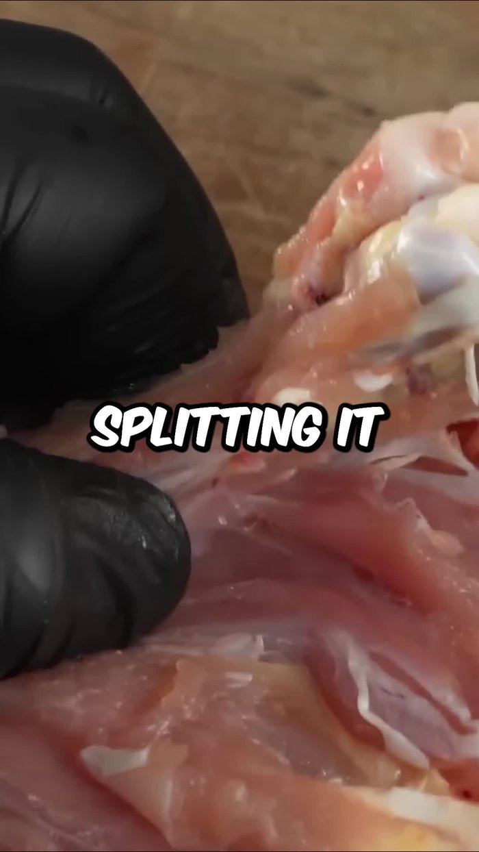Remove the bone from the drumsticks by splitting them open and removing the bone.