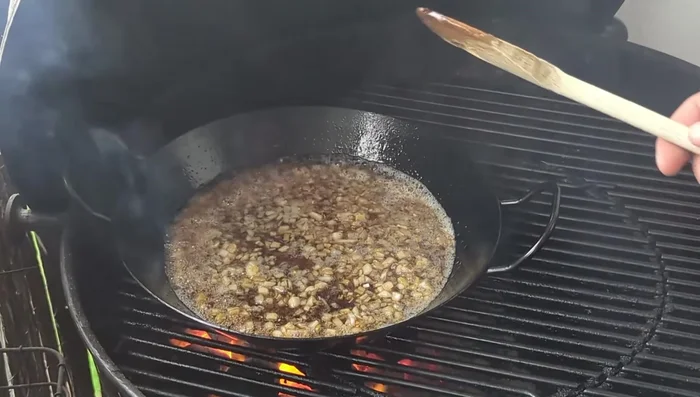 Stir and let it simmer for a minute or two.