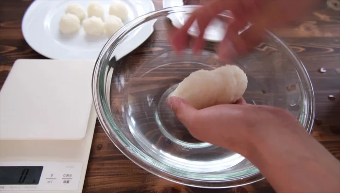 Repeat steps 5 and 6 until all the rice and red bean paste are used.