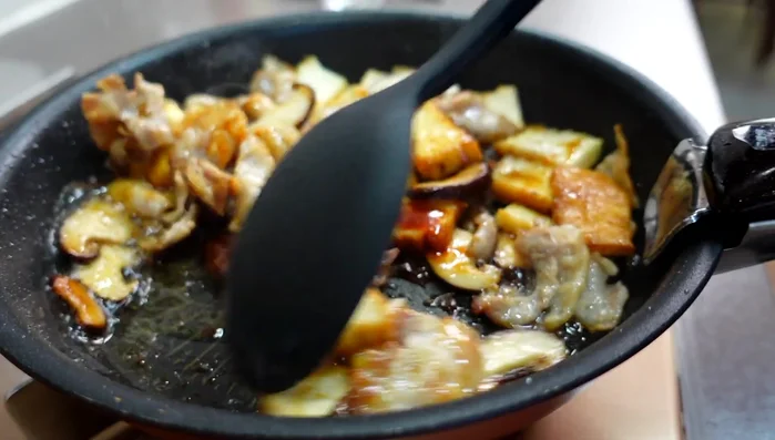 Add deep-fried tofu.