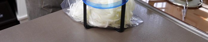 Transfer the onions to a zip-top bag. Once the sweet sauce has cooled, add it to the bag.