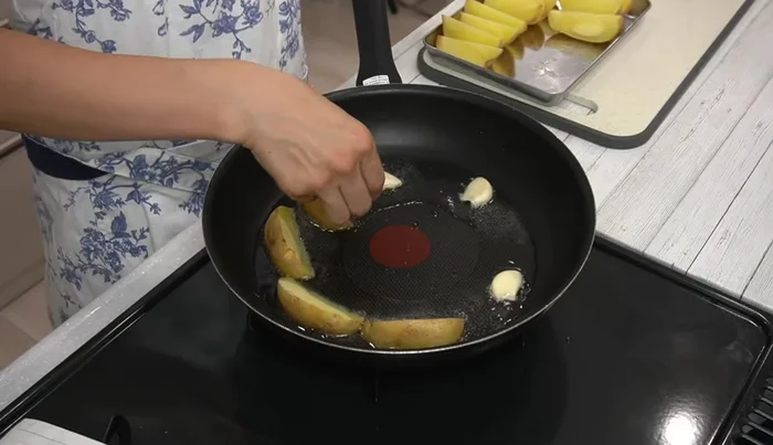Add potatoes to the pan and fry until cooked through and nicely browned, flipping halfway. (About 34 minutes)