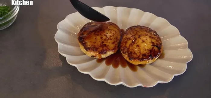 Remove the patties from the pan and add the sauce to the pan. Drizzle the sauce over the patties.