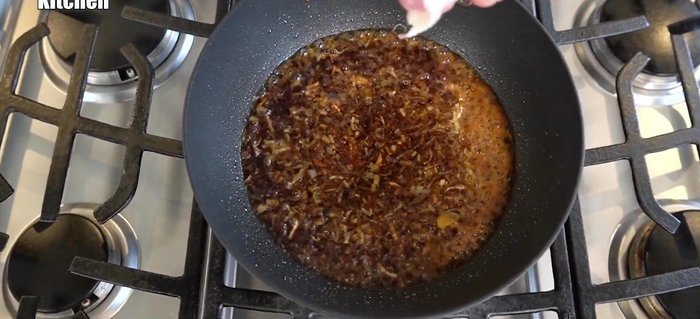 Create the soup base: Add the chicken thighs to the pan with the scallion mixture. Pour a small amount of the soup base over and stir.