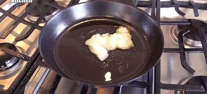 Make the onion sauce: Add grated onion to the pan, scraping up any remaining meat flavor. Turn off heat briefly.