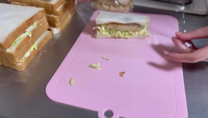 Cut each sandwich into desired portions and wrap individually in plastic wrap.