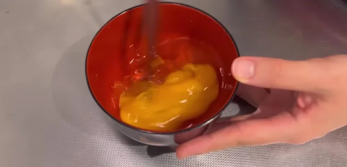 Fry eggs: Beat eggs, add oil, and fry until cooked.