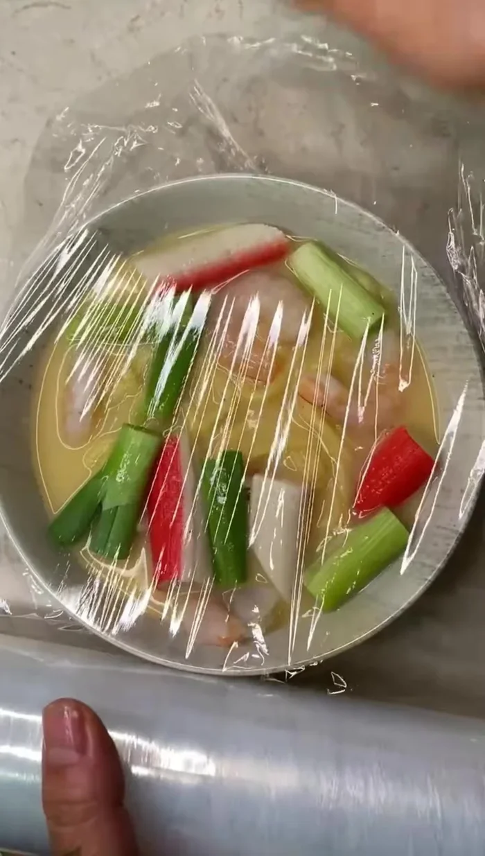 Cover with plastic wrap.