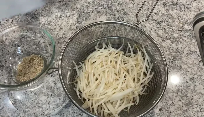 Fry the eggplant