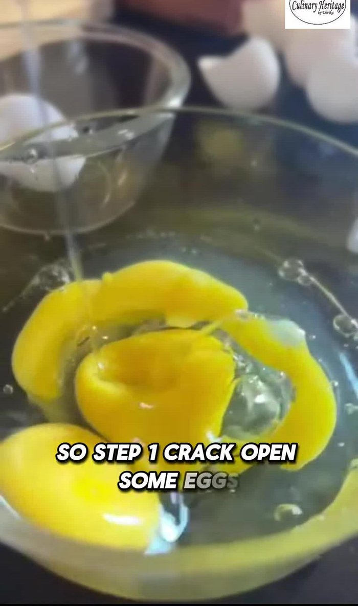 Crack open some eggs. Add a little salt and whisk.