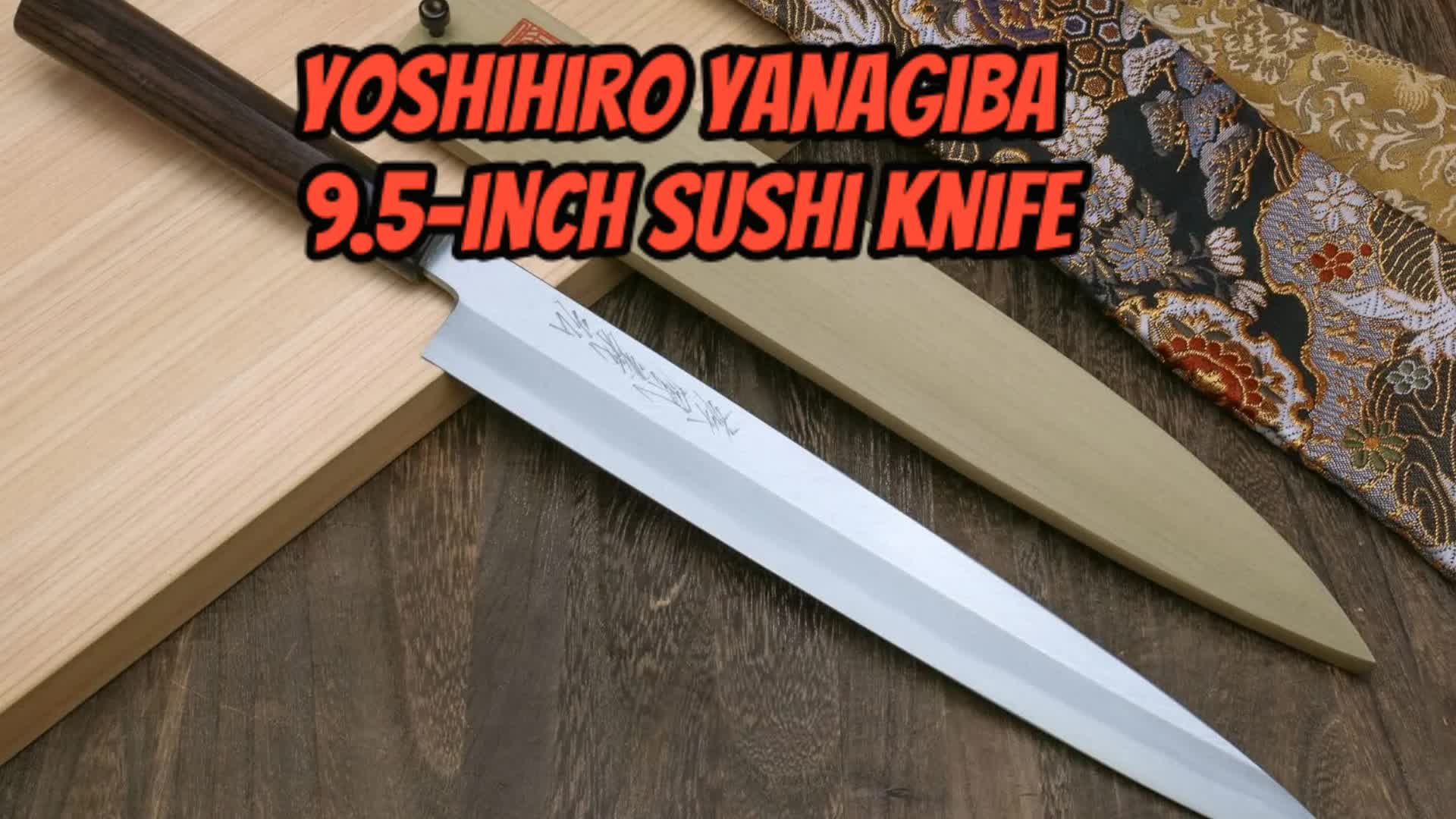 Close-up of the knife in its packaging