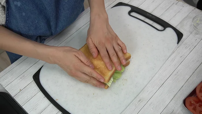 Top with remaining bread slice.