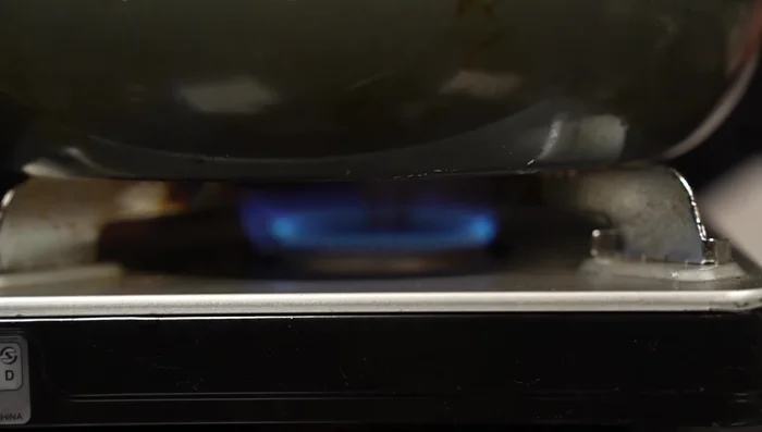 Add 3 tbsp of water, cover, and steam bake on low heat for 5 minutes. Let it rest for 1 minute after turning off the heat.