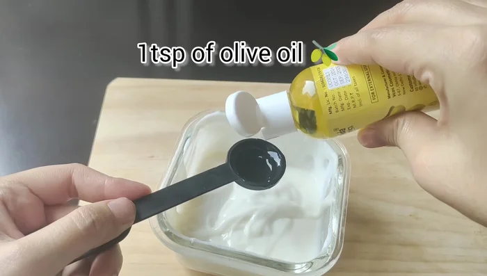 Add olive oil and mix until well combined.