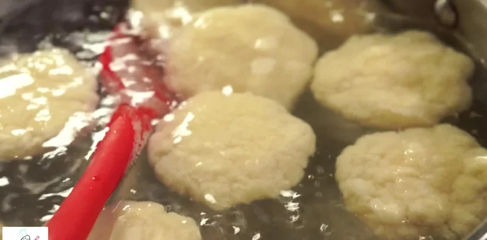 Boil the patties in a large pot until they float (indicating they are cooked).