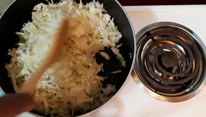 Cook on medium-low heat, stirring occasionally, until the cabbage is tender to your liking. This will take about 10-15 minutes.