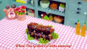 Miniature Grilled Eel with Lemongrass: Mina Mini Kitchen Recipe
