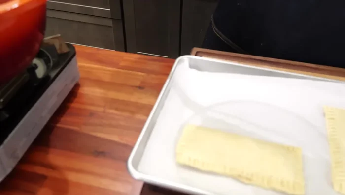 Heat oil in a pan to a depth of 2-3 inches. Carefully fry the pies until golden brown on both sides.