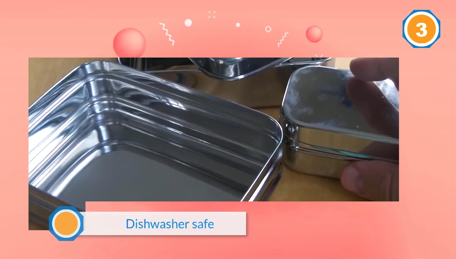 Showcase of Grub2Go's stainless steel material