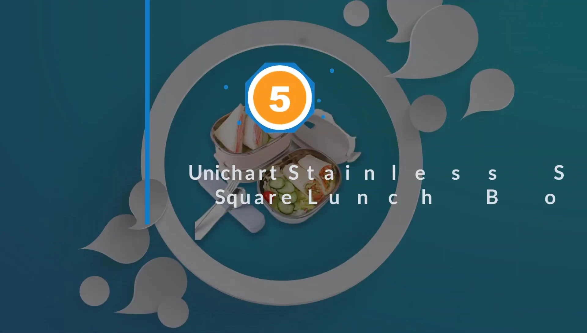 Unichart Stainless Steel Square Lunch Box