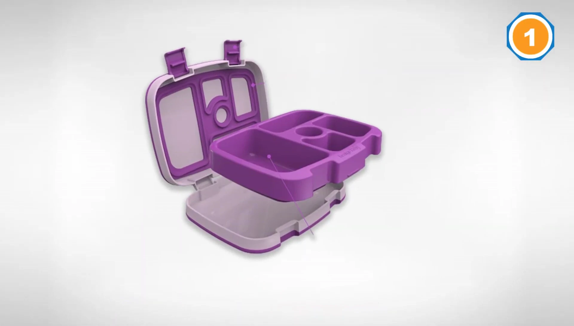 Close-up of BenGo lunchbox features