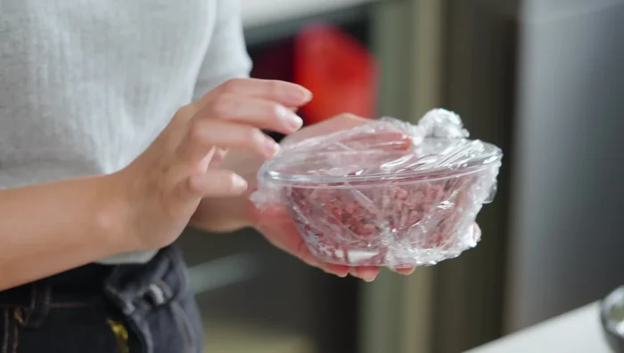 Mix ground beef with the sautéed garlic and onion, combo/salt, pepper, egg white (or gelatin), and flour. Don't overmix.