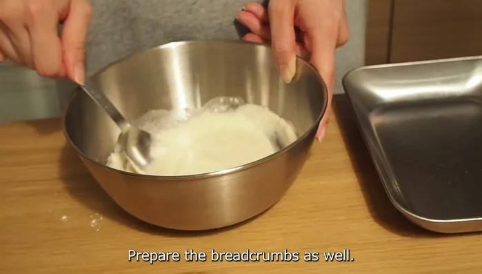Prepare breadcrumbs.
