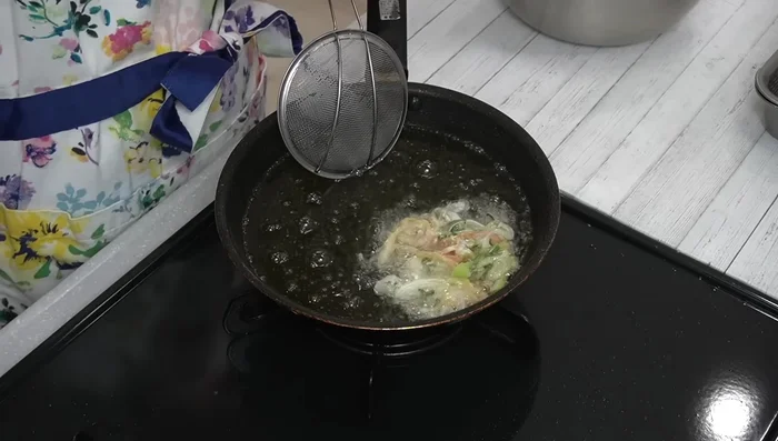 Fry for approximately 2-3 minutes per side, or until golden brown and crispy. Flip when one side is firm.