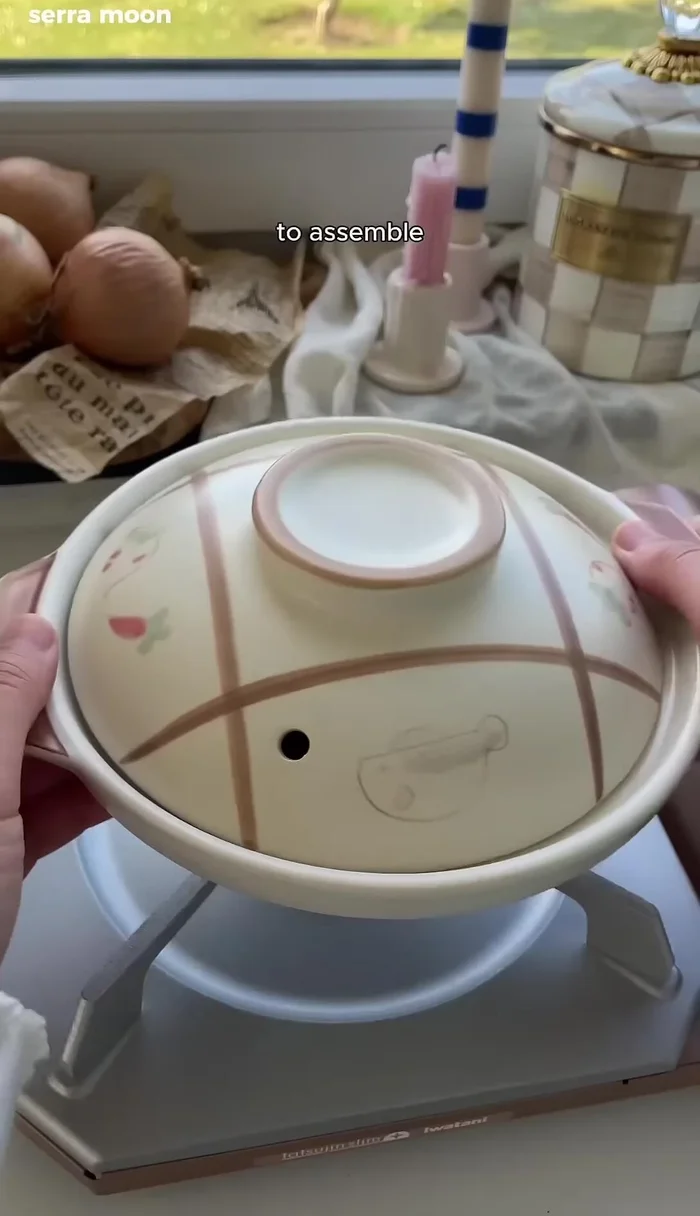 Heat water in a pot.
