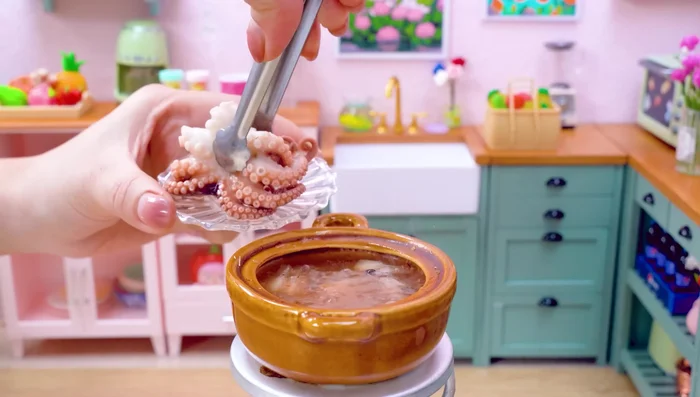 Fry the octopus