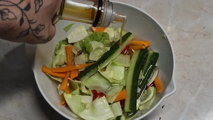 Drizzle with toasted sesame oil.