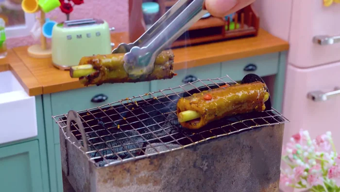 Grill the eel.