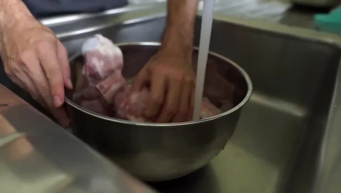 Rinse bones thoroughly.
