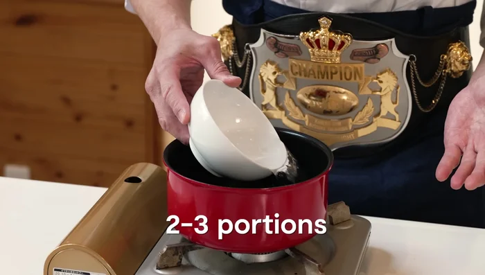 Make tare sauce: Combine water, soy sauce, mirin in a saucepan. Bring to a boil, then add sugar. Simmer for 5 minutes, adjusting taste as needed.