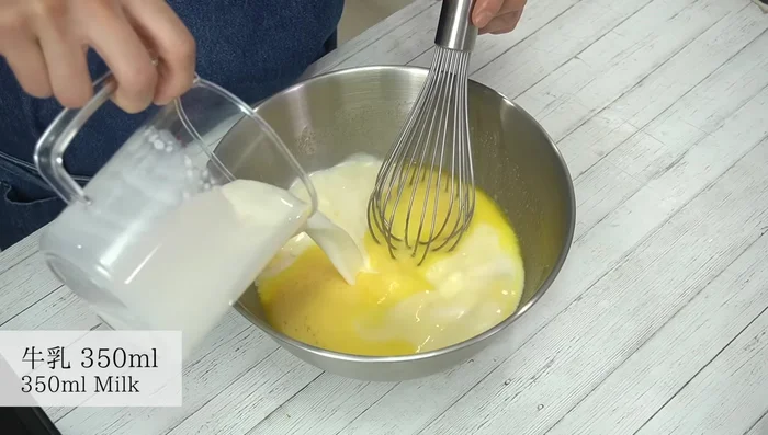Add milk and mix until smooth.