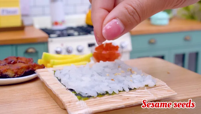 Add sesame seeds.
