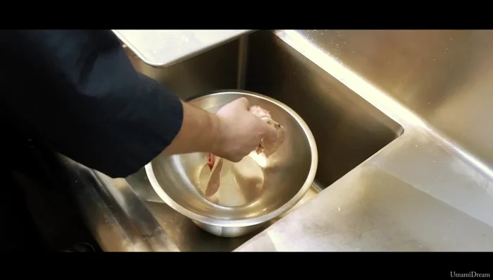 Rinse the salt off under running water, changing the water several times.
