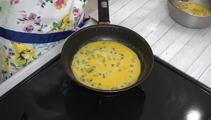 Add half of the egg mixture to the pan, reduce heat to low, and let the bread soak thoroughly. Flip and cook until the egg sets.