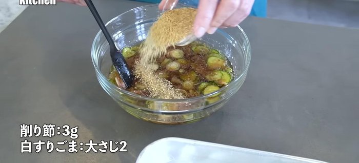 Add sesame seeds.